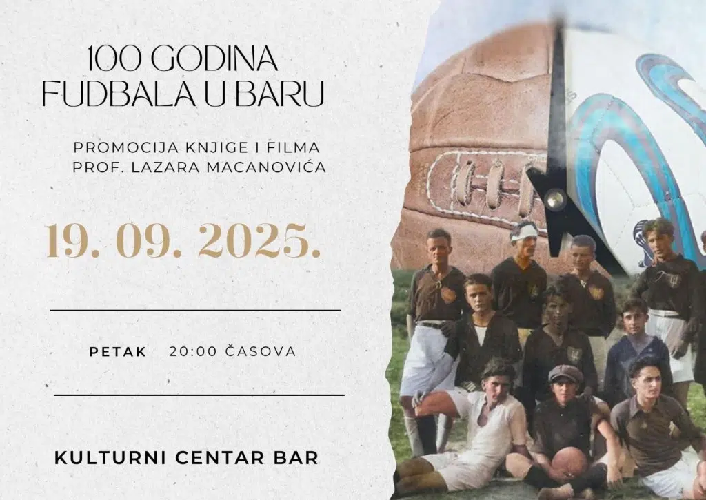 Promocija u petak: 100 godina fudbala u Baru