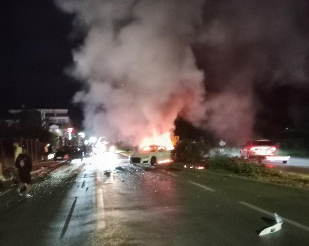 Sinoć u udesu na Zlatici se zapalilo vozilo
