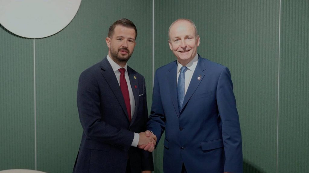 Milatović sa Martinom: Podrška Irske Crnoj Gori da postane 28. država članica EU