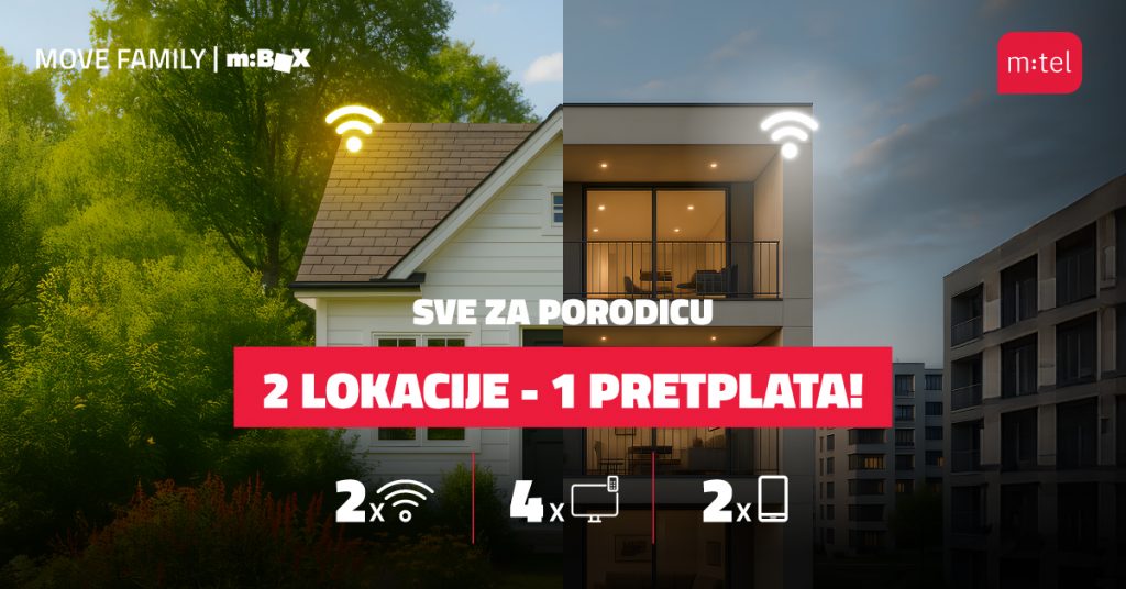 Nove ponude za kablovske korisnike MTEL-a: Dvije lokacije a samo jedna pretplata, uz Move family paket