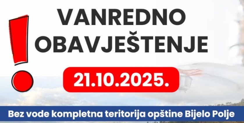 Havarija u Bijelom Polju: Grad ostao bez vode