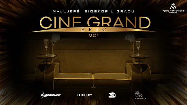 Filmsko iskustvo svjetske klase u Porto Montenegru: Novi bioskop Cine Grand Epic