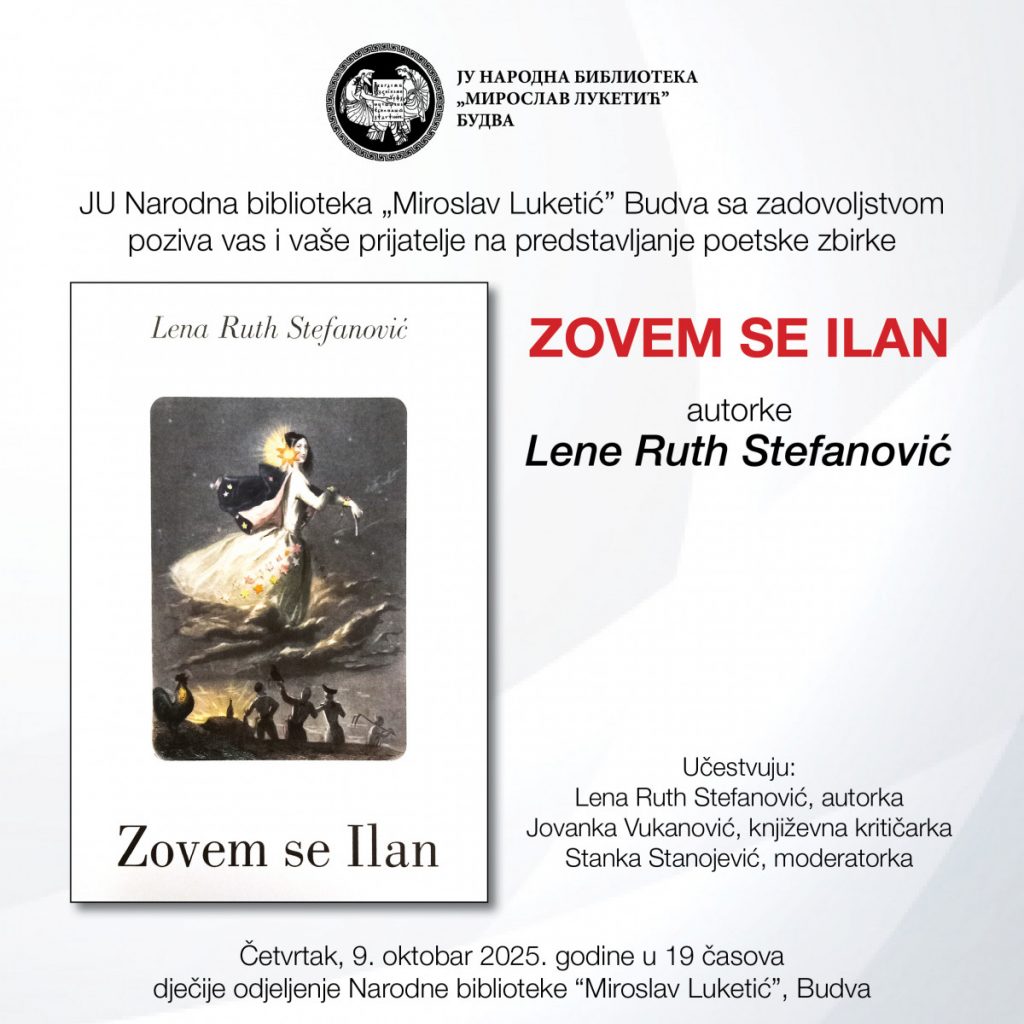 Predstavljanje knjige poezije Zovem se Ilan autorke Lene Ruth Stefanović u Budvi
