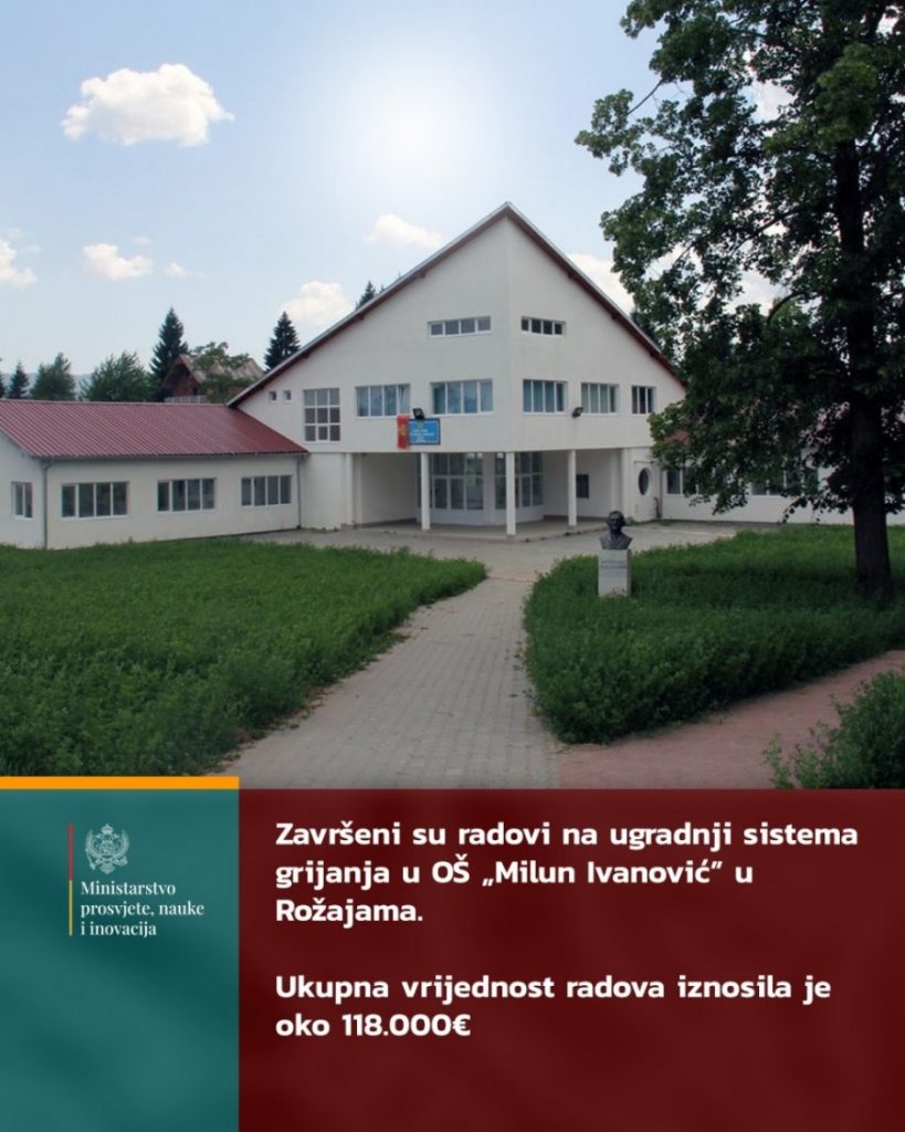 Adaptiran sistem grijanja u OŠ „Milun Ivanović”