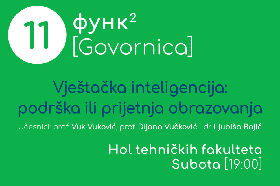 FUNK govornica: Vještačka inteligencija – podrška ili prijetnja obrazovanju?