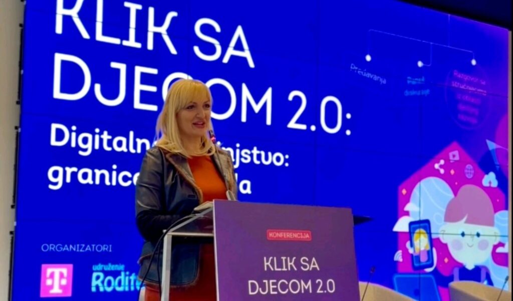Borovinić Bojović na Konferenciji „Klik sa djecom 2.0”: Bezbjedno digitalno odrastanje djece je naš zajednički zadatak i prioritet