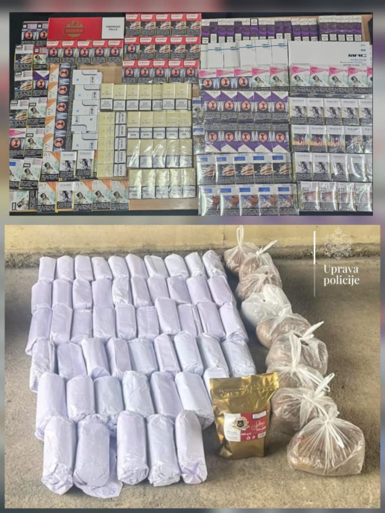 Krivične prijave protiv dva lica u Nikšiću: Zaplijenjene cigarete i duvan!