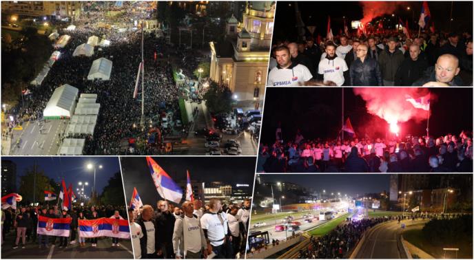 Veličanstven doček za Srbe sa KiM! Skoro 50.000 građana okupilo se ispred Skupštine: „Hvala braći što su uvijek uz Srbiju i predsjednika Vučića”