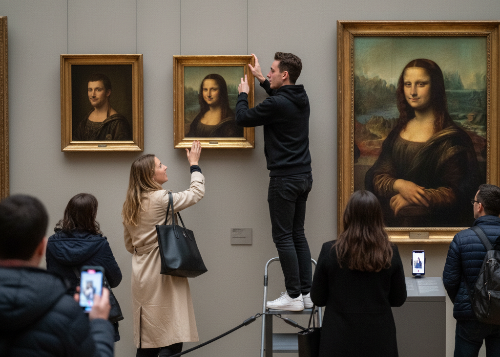 Dva TikTokera prevarila obezbjeđenje muzeja i okačili slike blizu Mona Lize