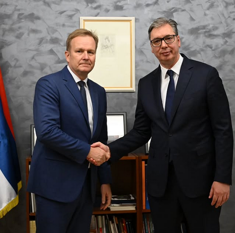 Vučić sa Sorensenom: Ostajemo posvećeni dijalogu sa Prištinom pod okriljem EU uz očuvanje međunarodnog prava