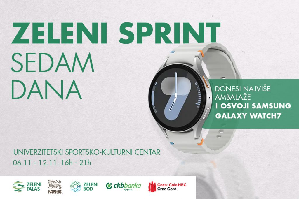U toku je drugi Zeleni sprint:  još tri dana za osvajanje Samsung Galaxy Watch7 pametnog sata!