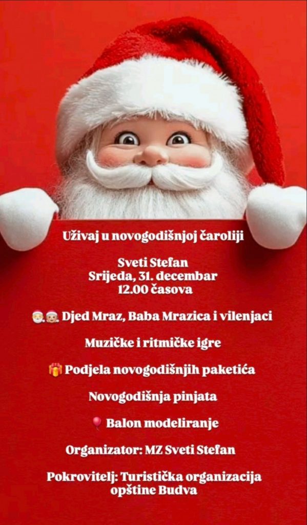 Sveti Stefan daruje djeci prazničnu radost: Animatori, paketići i zabava
