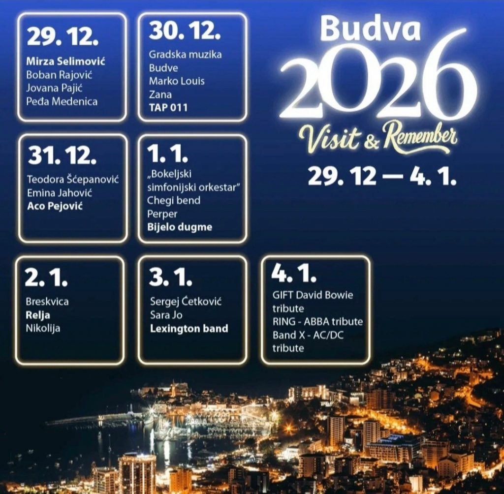 Počinje novogodišnja fešta u Budvi: Sedam dana muzike, zabave i spektakla