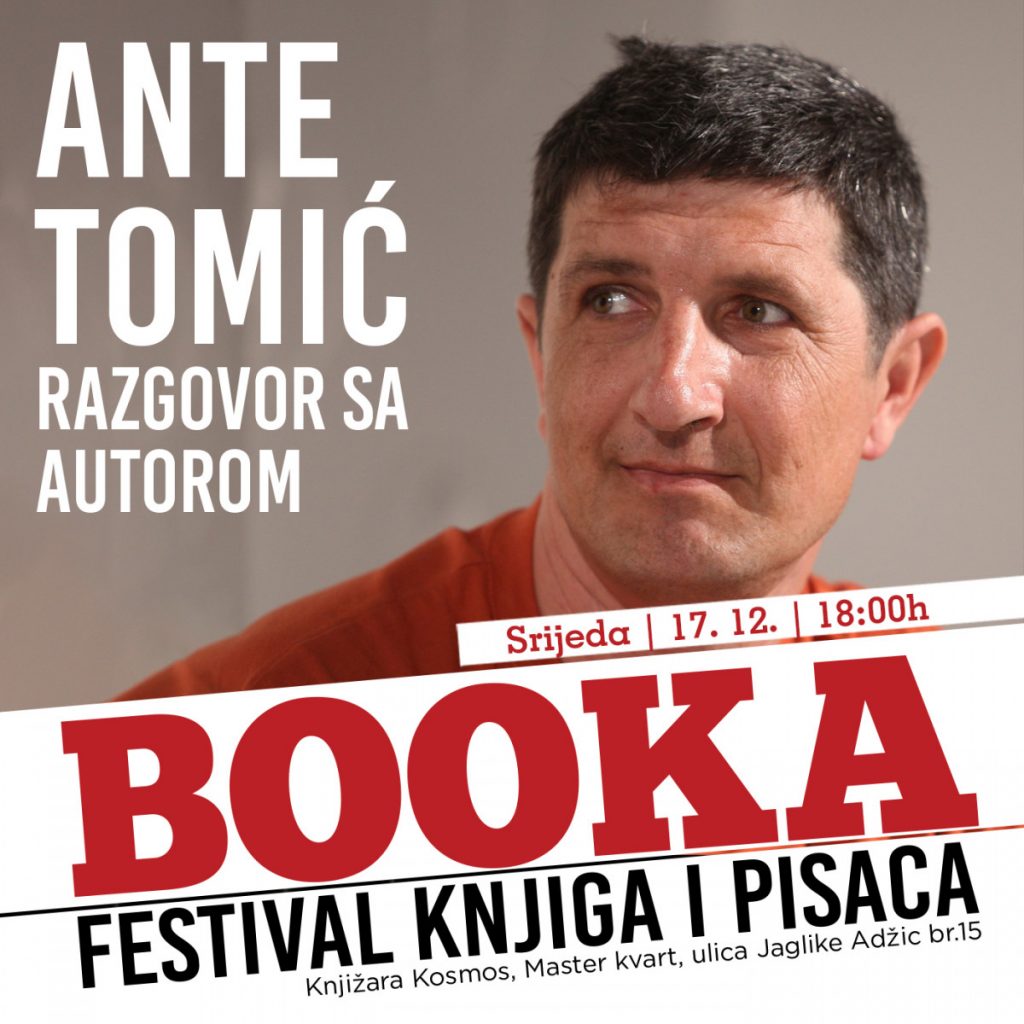 Ante Tomić gost 17. festivala knjiga i pisaca BOOKA