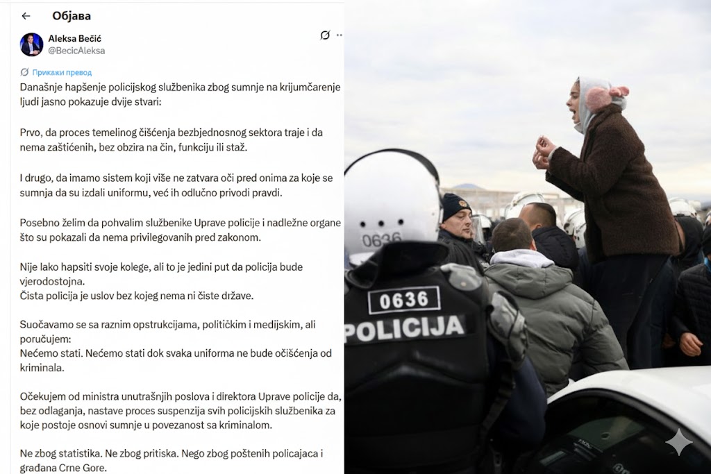 Bečić se hvali kada se hapse kriminalci, o hapšenjima u Botunu ćuti i nije nadležan