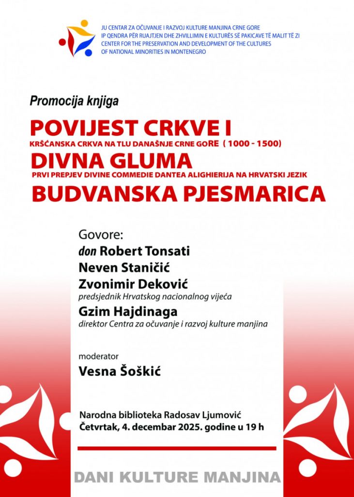 Promocija knjiga „Povijest crkve I“, „Divna Gluma“ u NB Radosav Ljumović