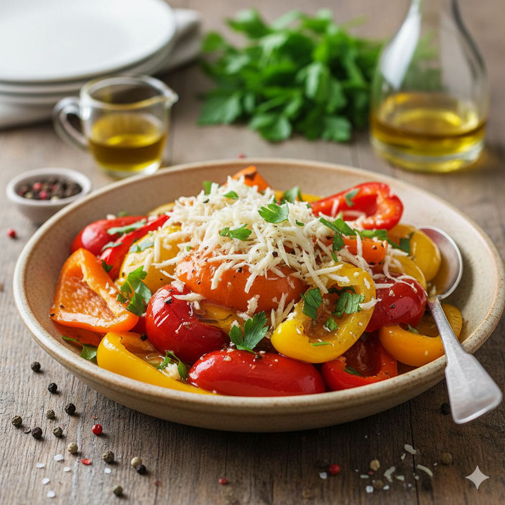 Salata od pečenih paprika sa medom i renom