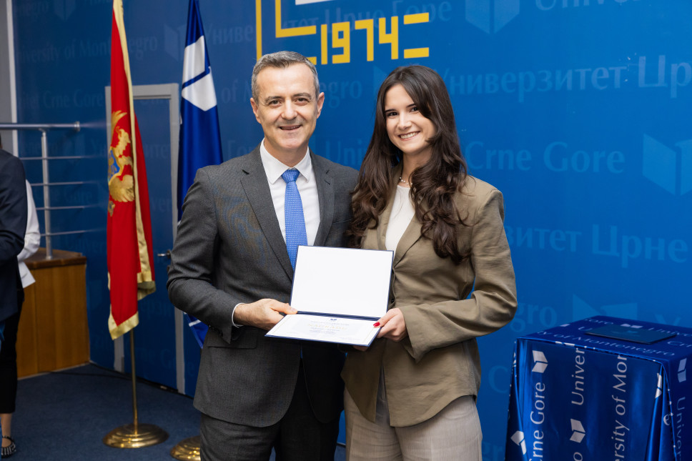 Aleksandra Pavićević najbolja studentkinja Arhitektonskog fakulteta