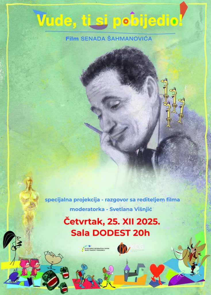 Proekcija dokumentarnog filma „Vude, ti si pobijedio!“ u KIC-u Budo Tomović