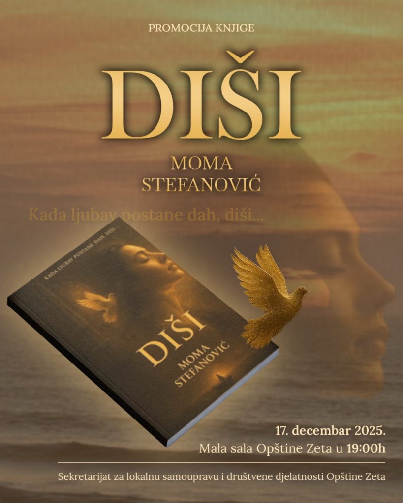 Promocija knjige „Diši“ Mome Stefanovića 17. decembra u Zeti
