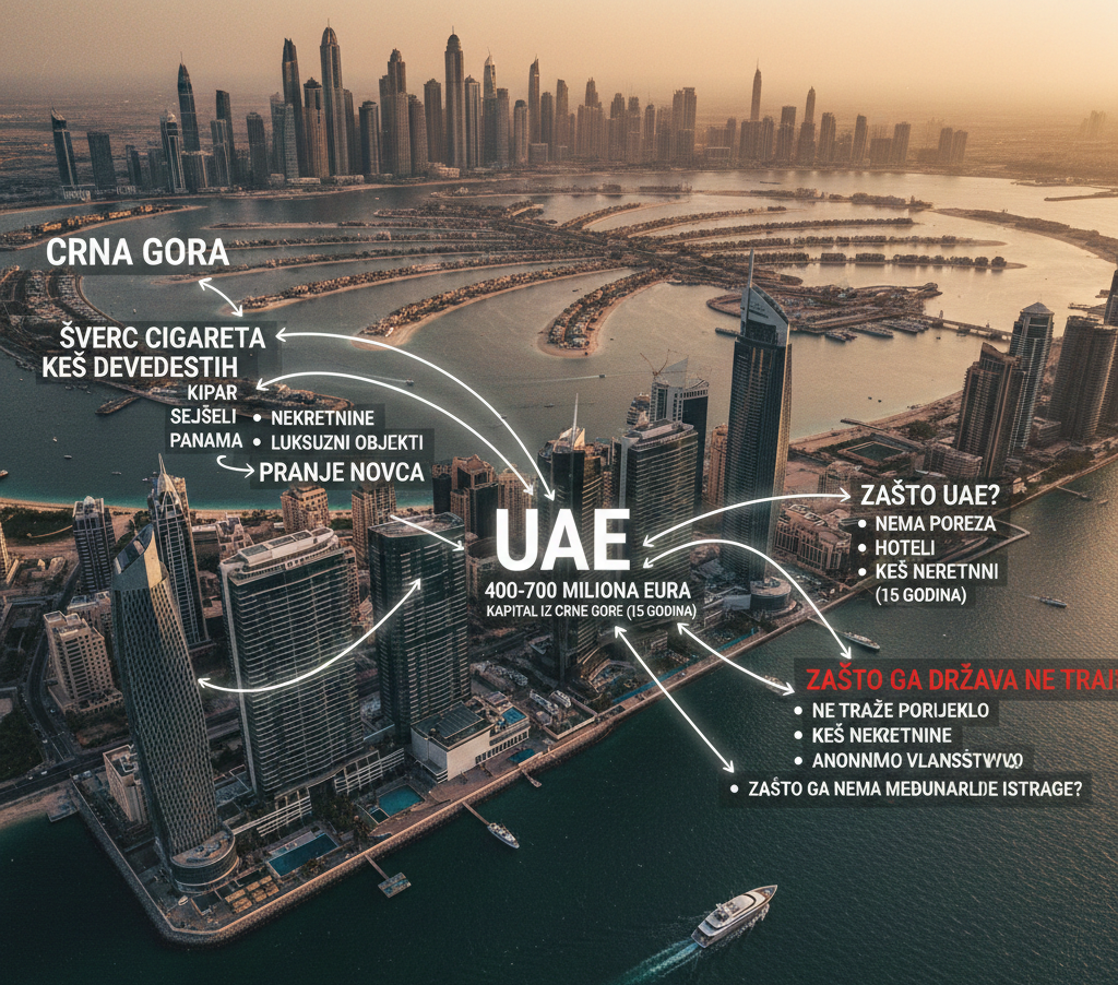 TAJNI TOKOVI KAPITALA IZ CRNE GORE U UAE — ISTRAGA KOJA ČEKA DRŽAVU!