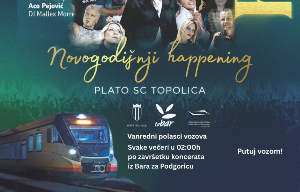 Tokom praznika vandredni noćni vozovi od Bara do Podgorice, cijena u jednom pravcu manja od tri evra
