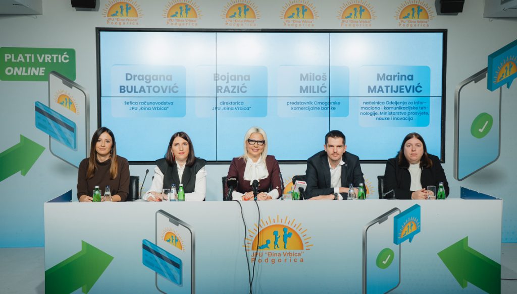 JPU „Đina Vrbica“ prva u Crnoj Gori uvodi online plaćanje boravka u vrtiću