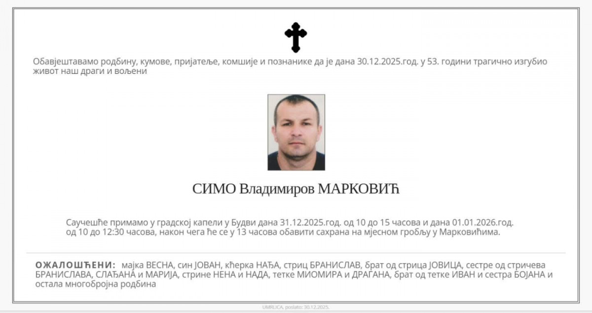 ubijeni u budvi