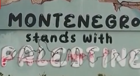 Ambasada Palestine: Oštećen mural solidarnosti sa djecom Palestine u Podgorici