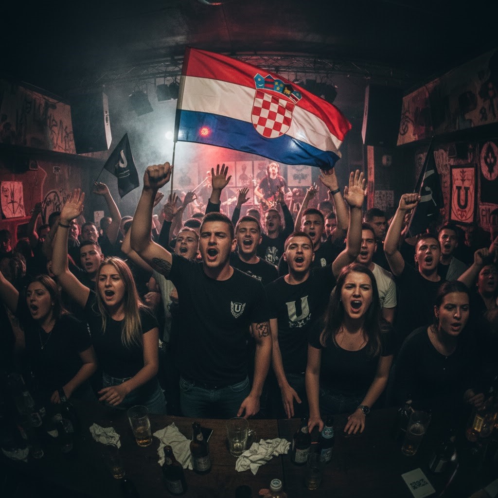 Ustaški dernek u Splitu, Hrvati urlaju o klanju Srba (VIDEO)