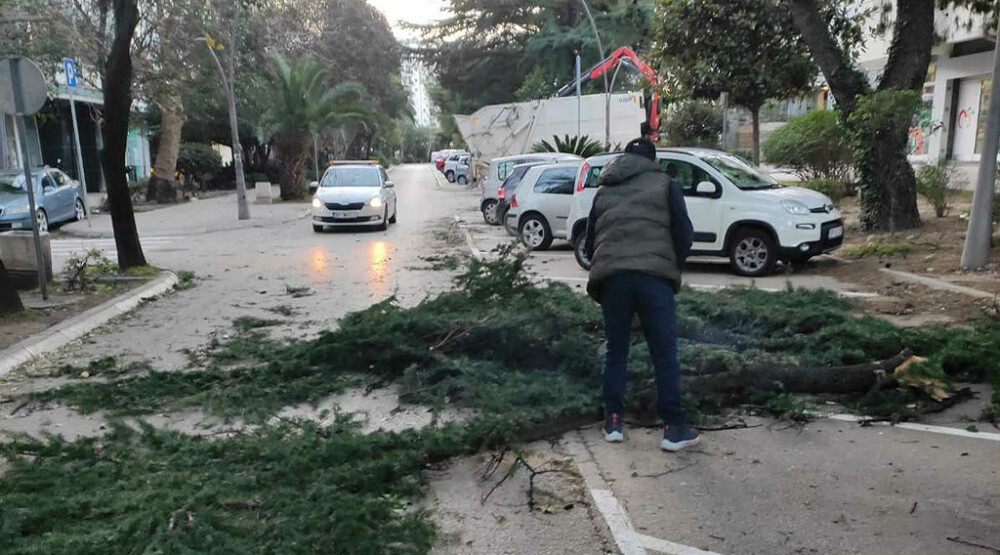 Službe zaštite i Komunalno na terenu: Sanacija štete nakon olujne noći u Baru