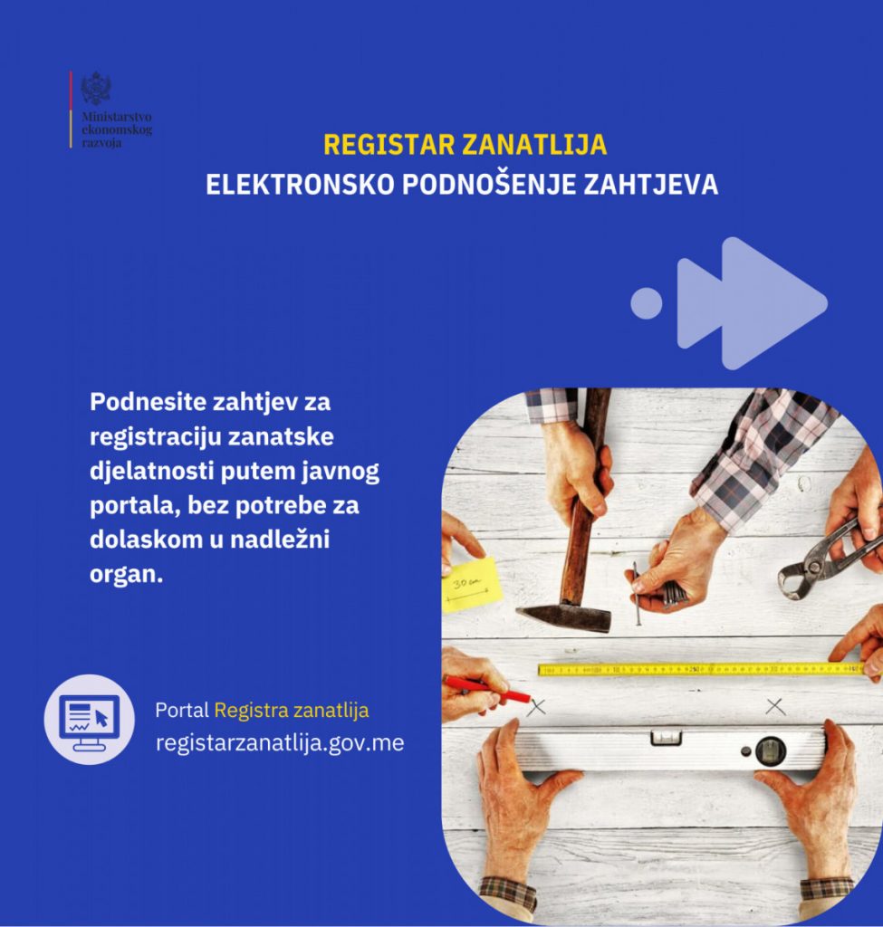Registar zanatlija počinje da radi 1. marta