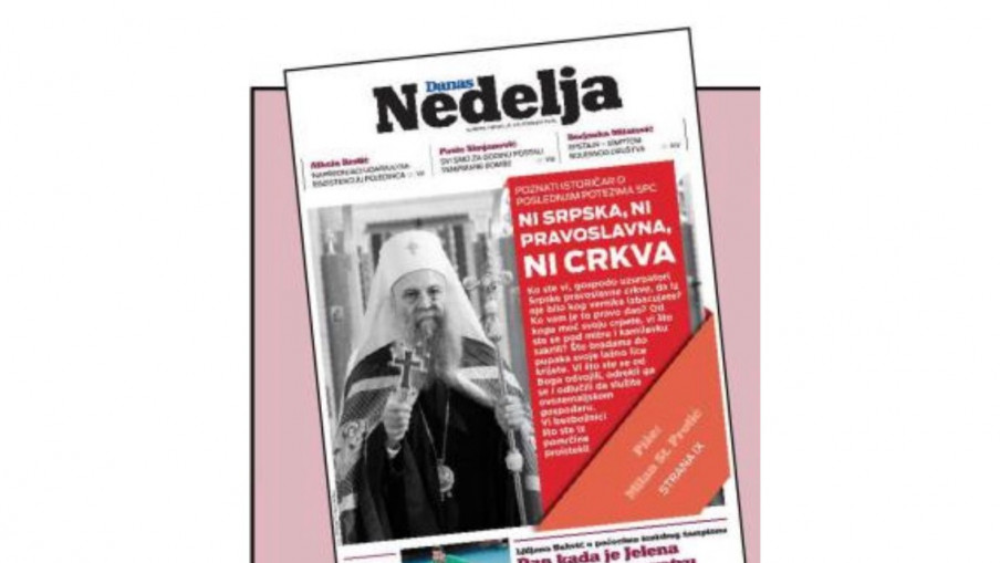 „Ni srpska, ni pravoslavna, ni crkva“: Sraman napad drugosrbijanskog tabloida na SPC!