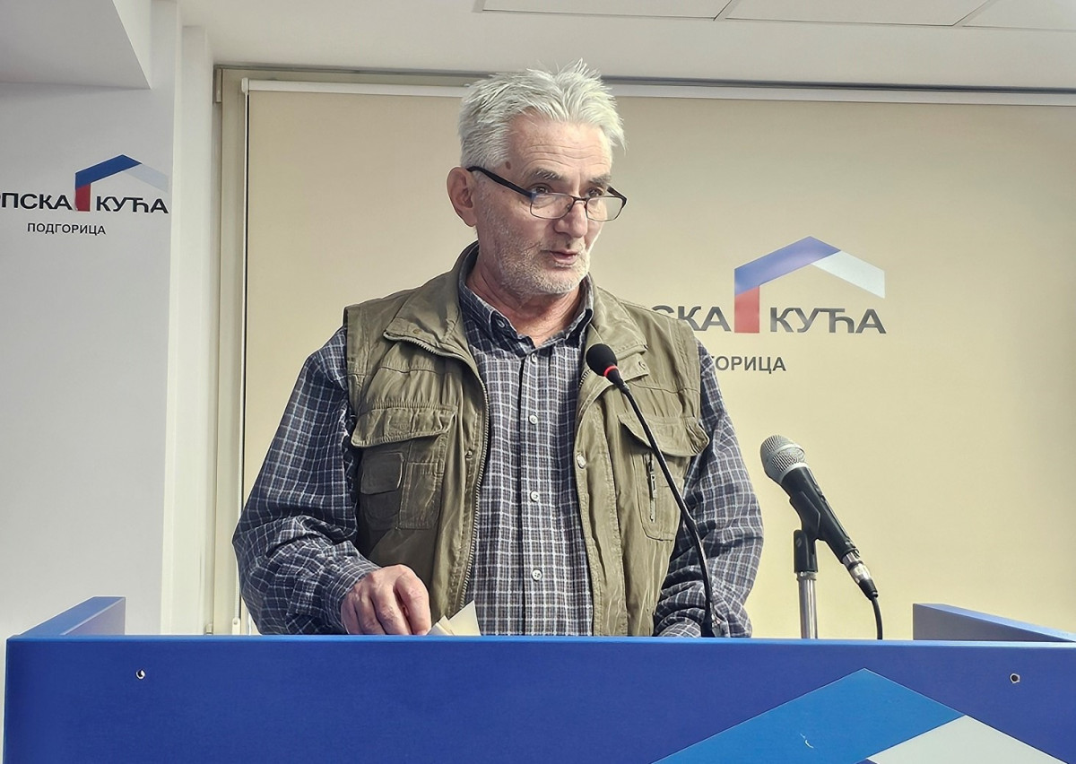 Djordje Brujic, za govornicom
