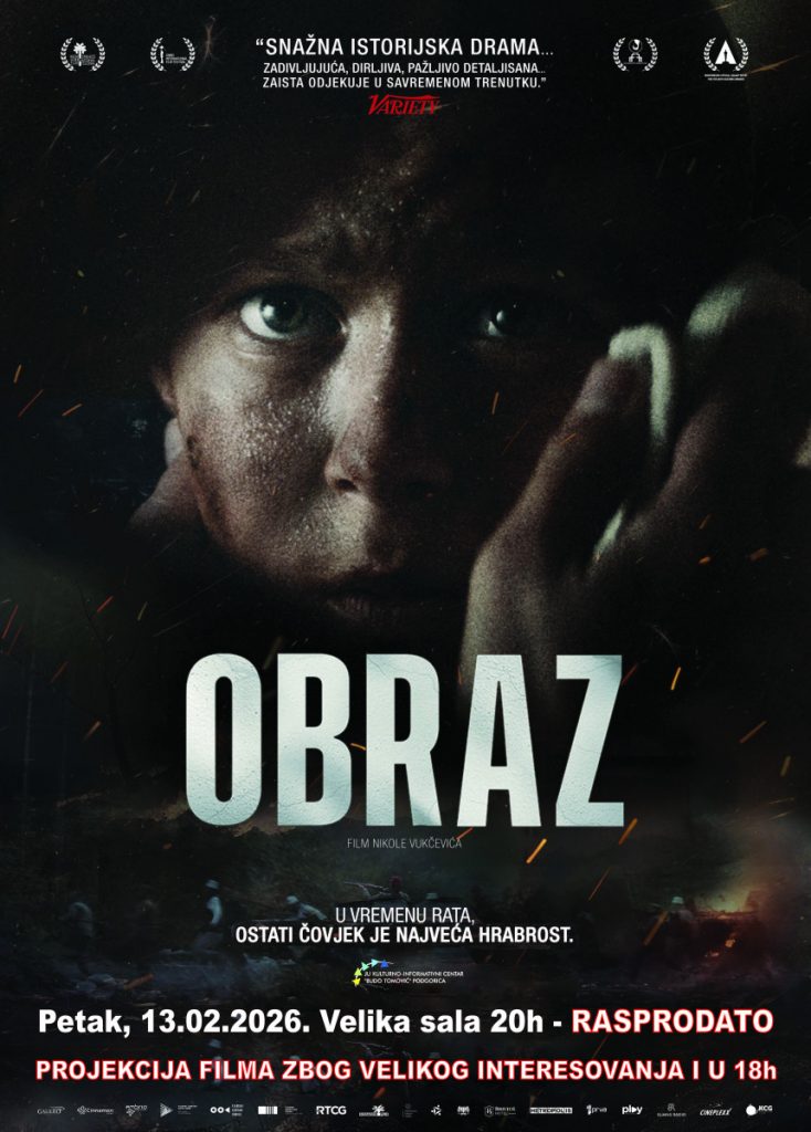 Projekcija filma „Obraz” ponovo u KIC-u „Budo Tomović“