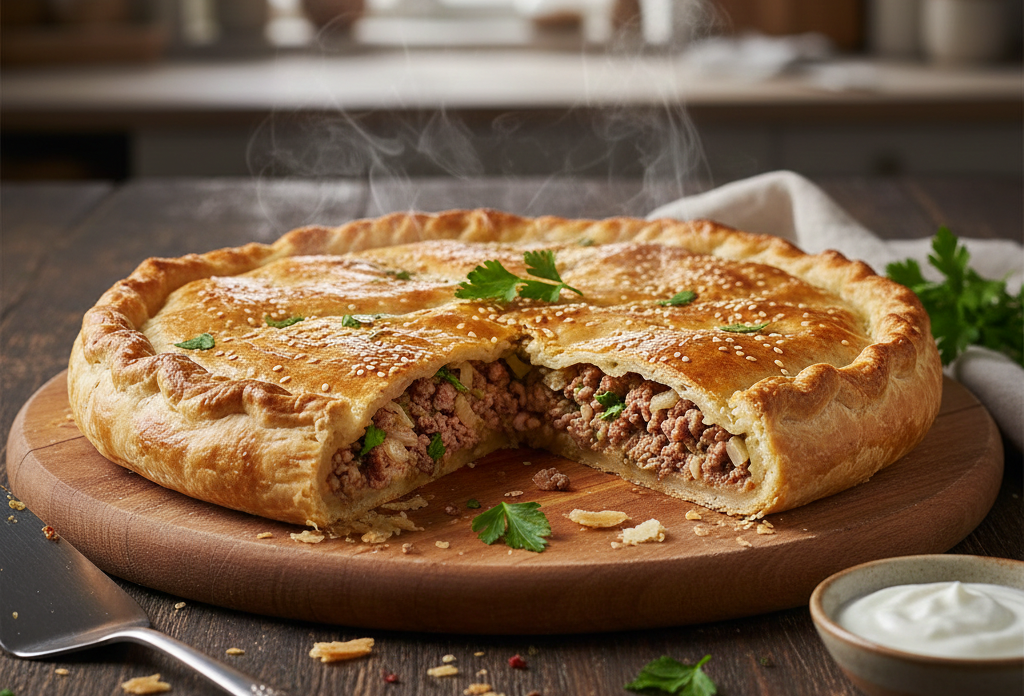 Pita sa mljevenim mesom i sojom