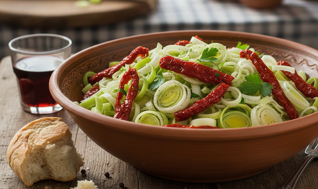 Salata sa prazilukom i suvom paprikom