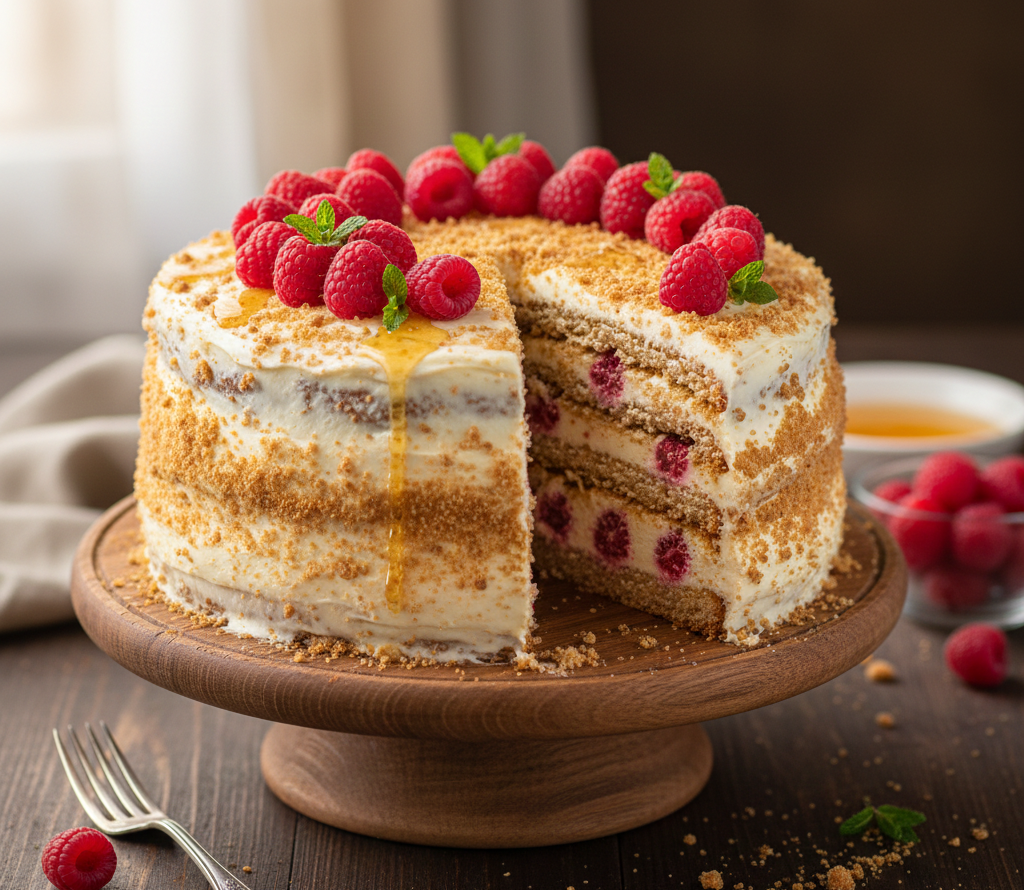 Recept za neodoljivu Medovik tortu sa malinama