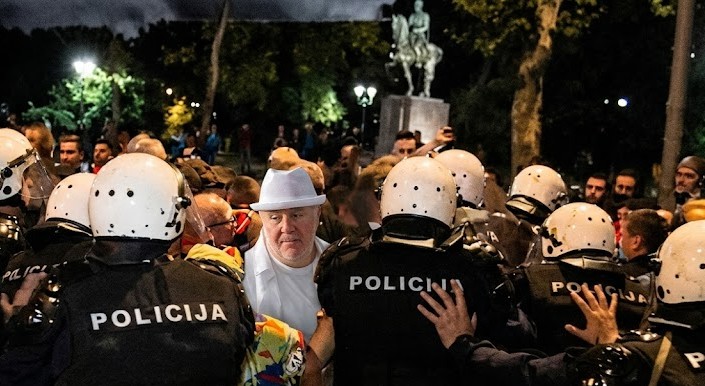 Ilustracija Aco Djukanovic i protesti