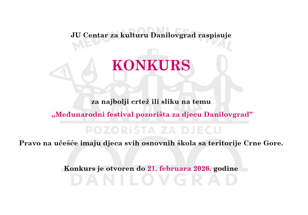 Danilovgrad otvara vrata dječijem pozorištu: Likovni konkurs kao uvod u 1. Međunarodni festival pozorišta za djecu