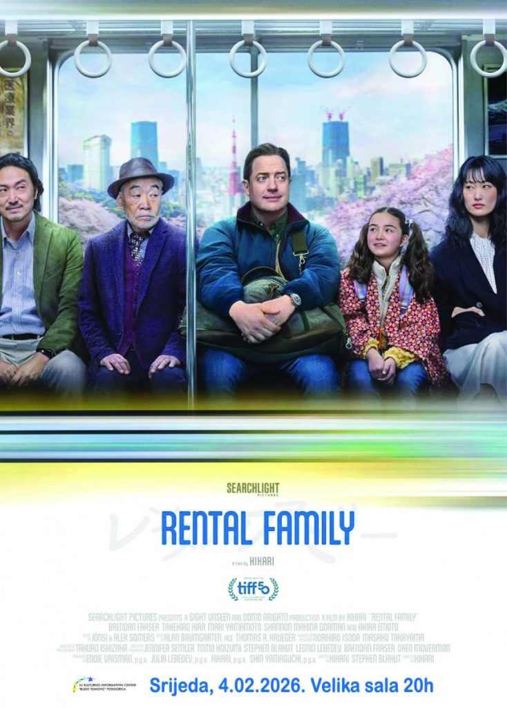 Projekcija filma ,,Rental family“ 4. februara u KIC-u „Budo Tomović“