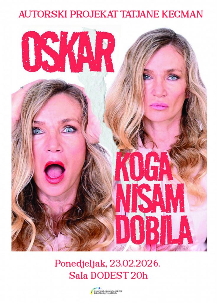 Monodrama „Oskar, koga nisam dobila” u KIC-u „Budo Tomović“