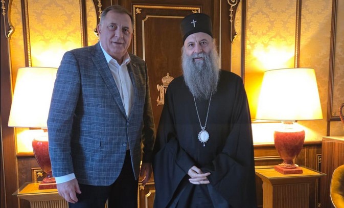 Dodik sa patrijarhom Porfirijem: Srpska pravoslavna crkva kroz vijekove čuvala naš identitet, sabornost i snagu da opstanemo