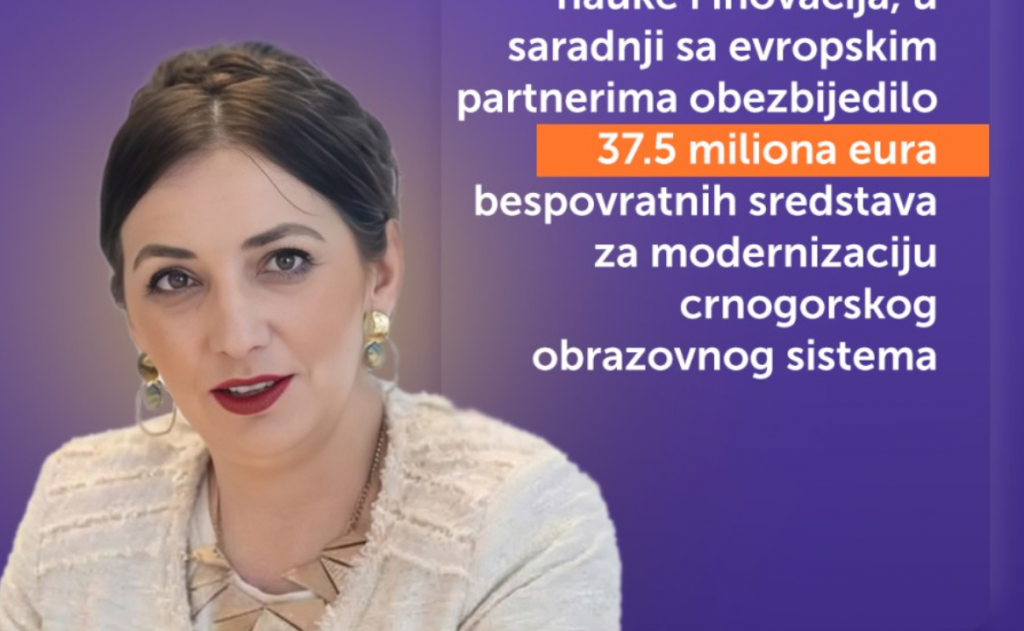 Jakšić Stojanović: Od 2023. obezbijeđeno preko 37 miliona evra za realizaciju projekata u oblasti obrazovanja