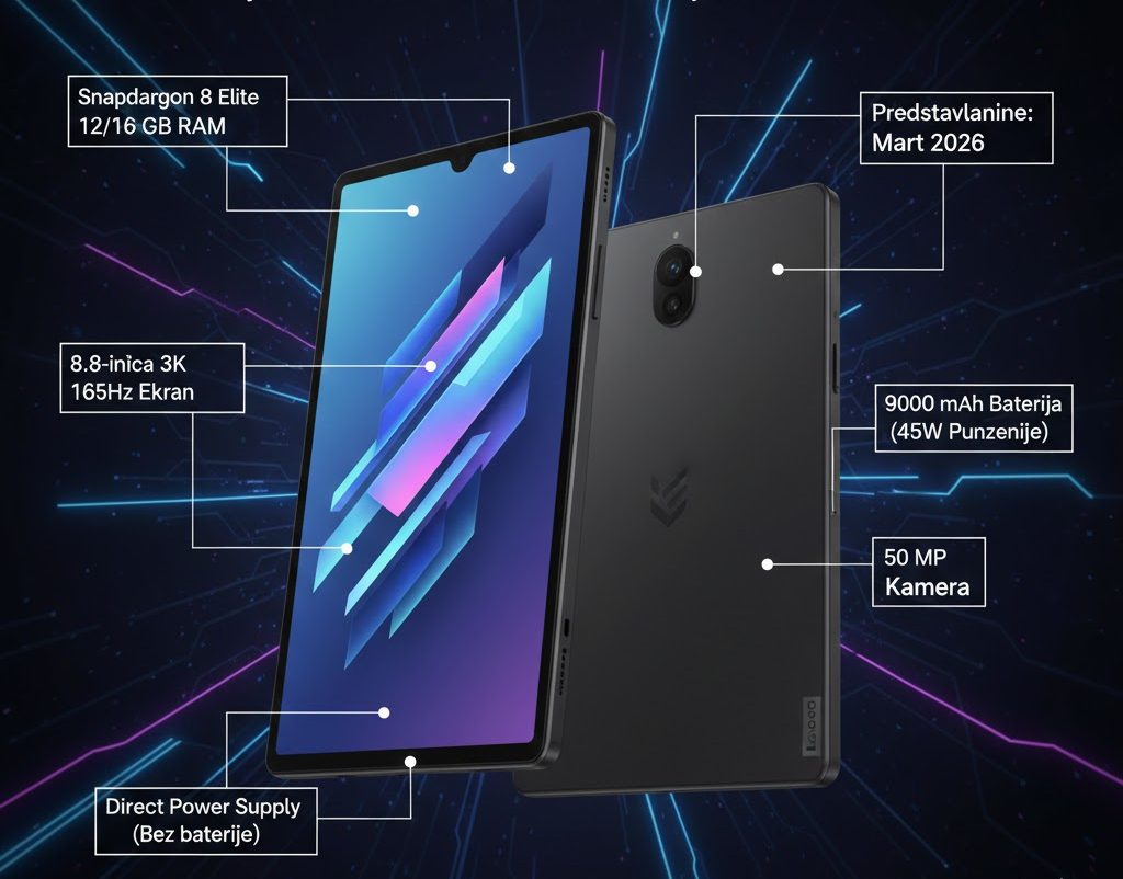 Lenovo se sprema da predstavi novi gejming tablet – stiže moćni uređaj sa velikom baterijom