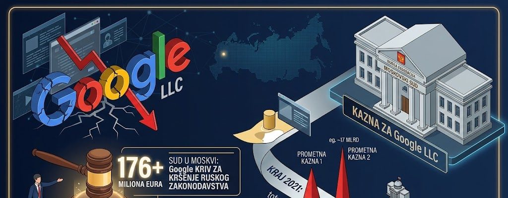 Rusija kaznila Google LLC: Mora da plati ogromnu novčanu kaznu