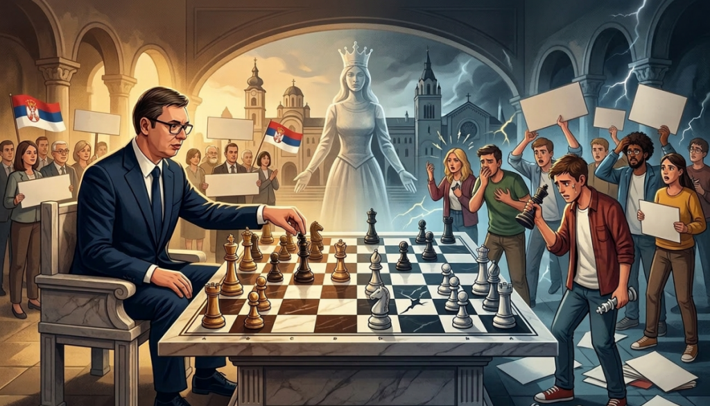 Srbija godinu dana poslije 15. marta: Blokaderi-studenti prijetili Vučiću rušenjem i likvidacijom, a završili u političkom šah-matu
