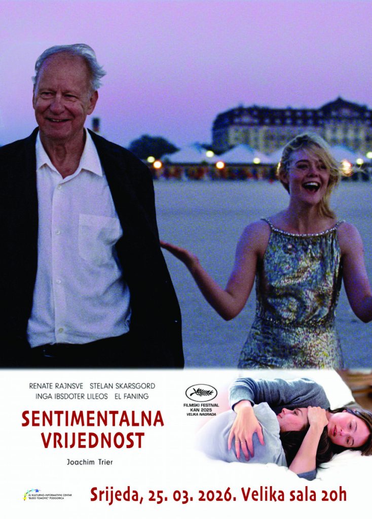 Projekcija filma „Sentimentalna vrijednost“ u srijedu u KIC-u