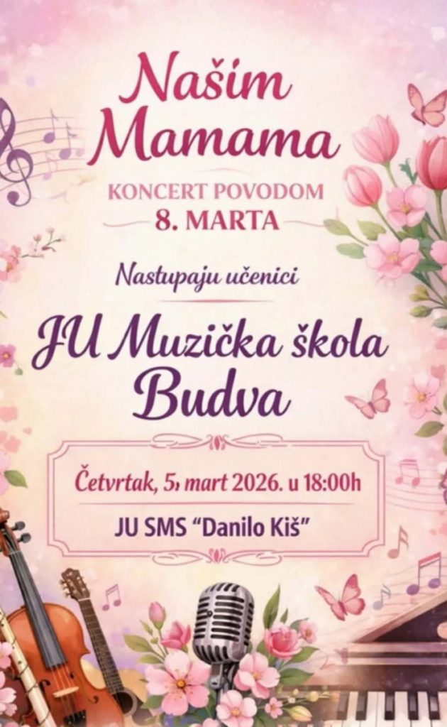 Koncert učenika Muzičke škole Budva povodom 8. marta
