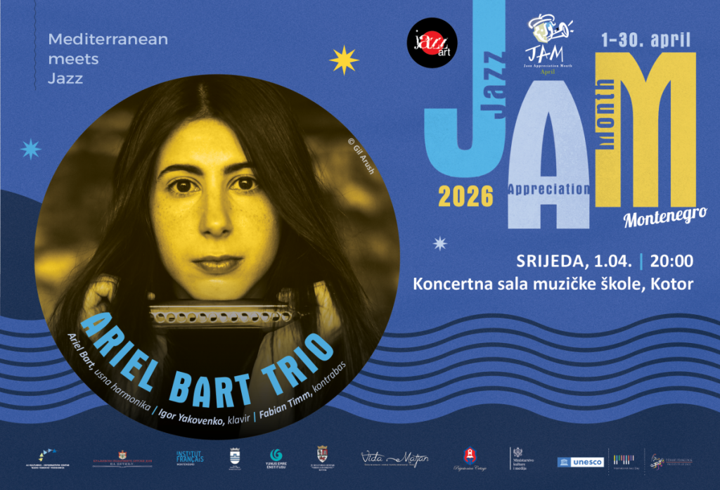 IX. festival JAM 2026: Ariel Bart Trio 1. aprila u Kotoru